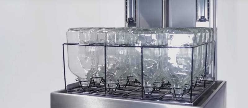 laveuse a bouteille de lait en verre en plastique