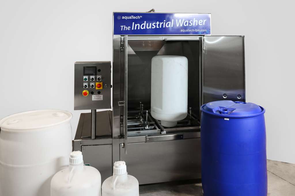 drum container washing and cleaning machine