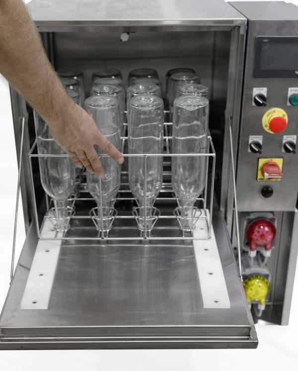 pannier en acier inoxydable pour laver bouteille de vin